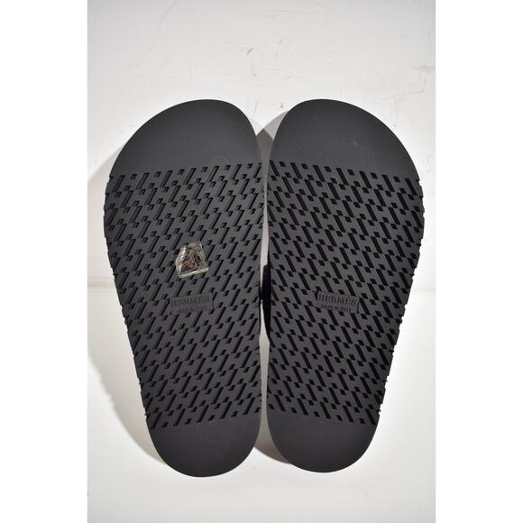 Hermes Chypre Sandal Black Violet Purple Blue H Logo Strap Slide Slip On Flat 37 - Picture 12 of 12